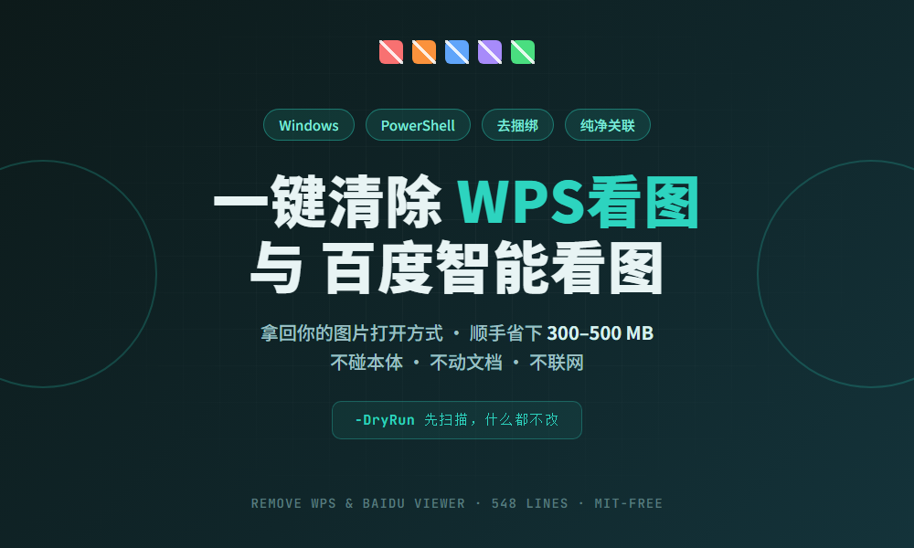 一键清除 WPS 看图与百度智能看图：拿回你的图片打开方式